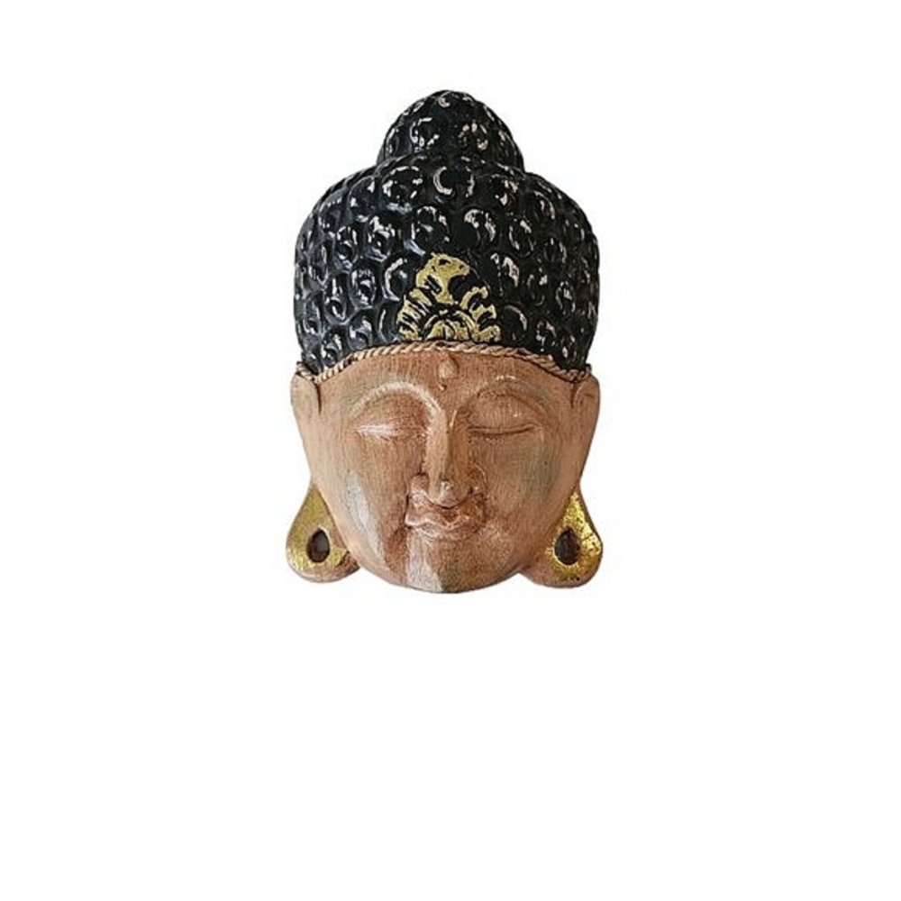 Hand-Carved Wooden Buddha Wall Hanging - Fair Trade From Indonesia